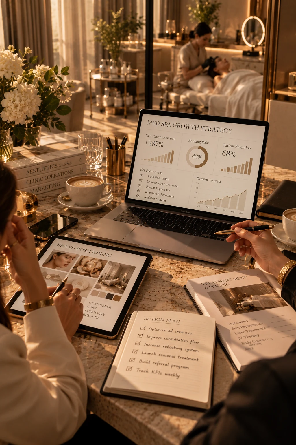 Illustrative concept presentation layout, not a reported client case study
