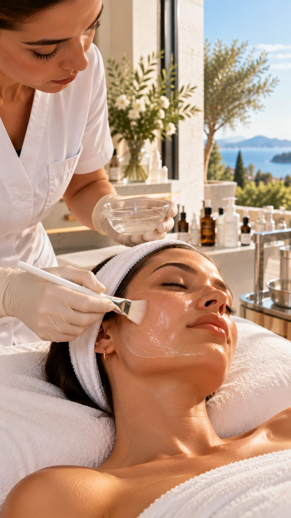 Illustrative premium skin clinic concept photography