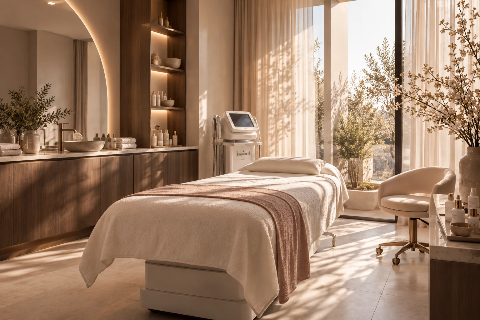 Illustrative premium wellness med spa visual concept